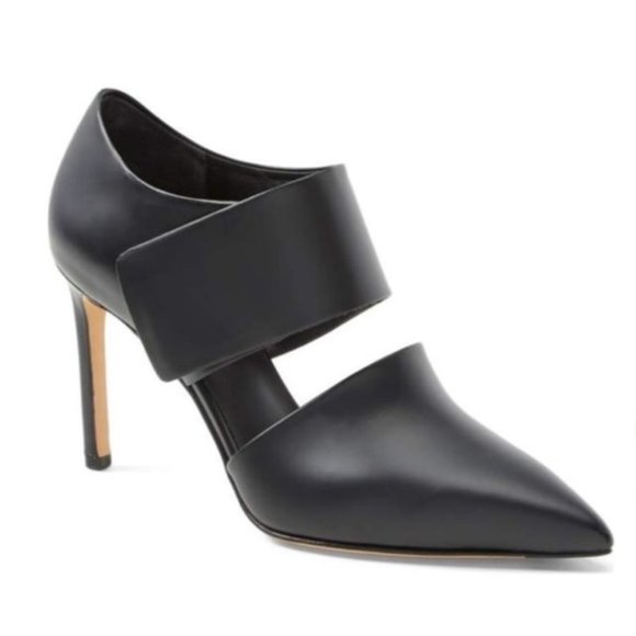VINCE "Capri" Black Leather D'Orsay Pumps sz 9.5 - Picture 1 of 4